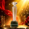 Customized gifts of large trophies and MEDALS with transparent crystal trophies and plastic bases Specification image
